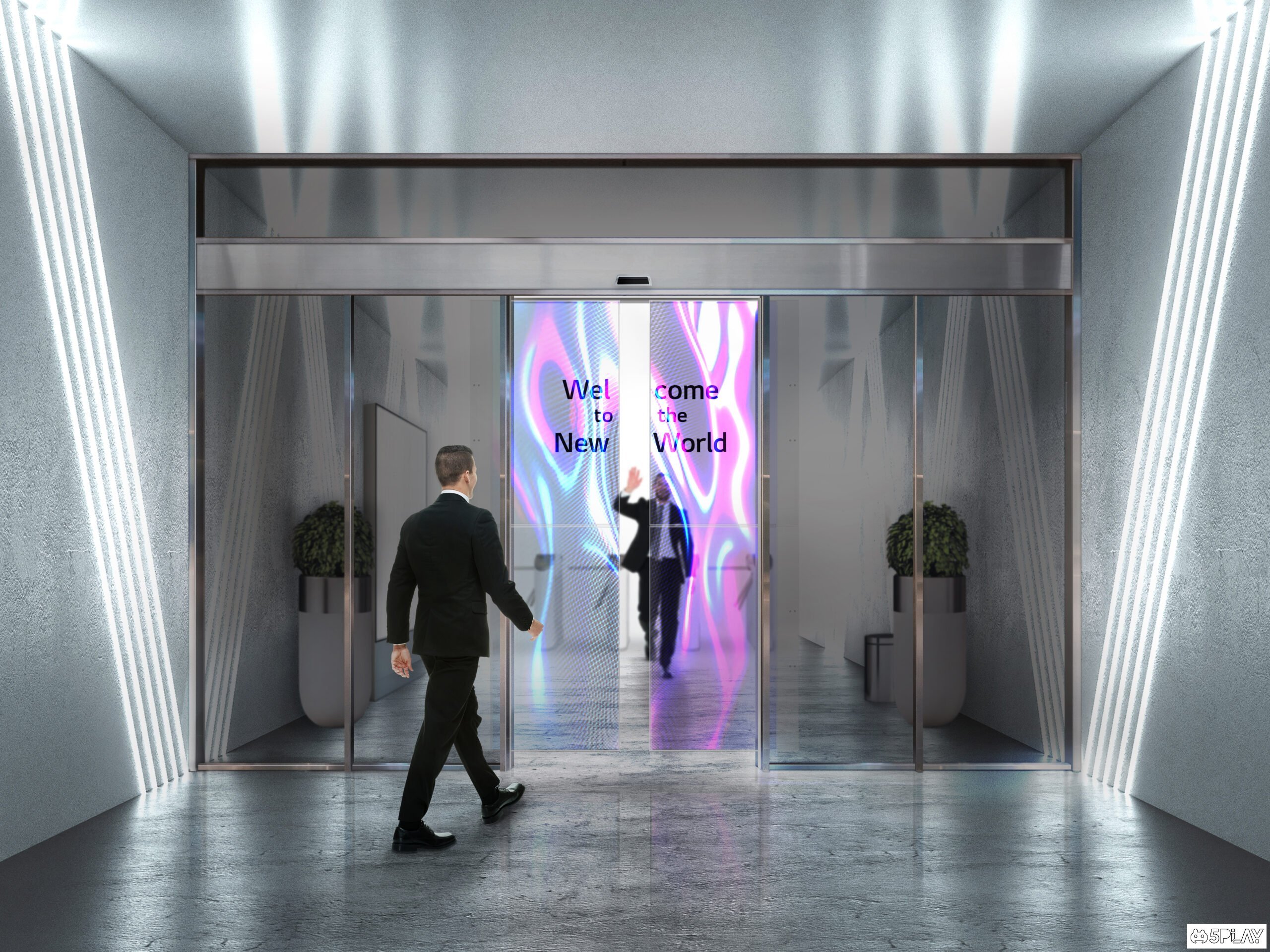 LG планирует выпуск раздвижных дверей с дисплеями по технологии OLED