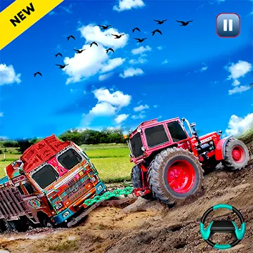 Real Tractor Pulling Simulator: Offroad | City Mod