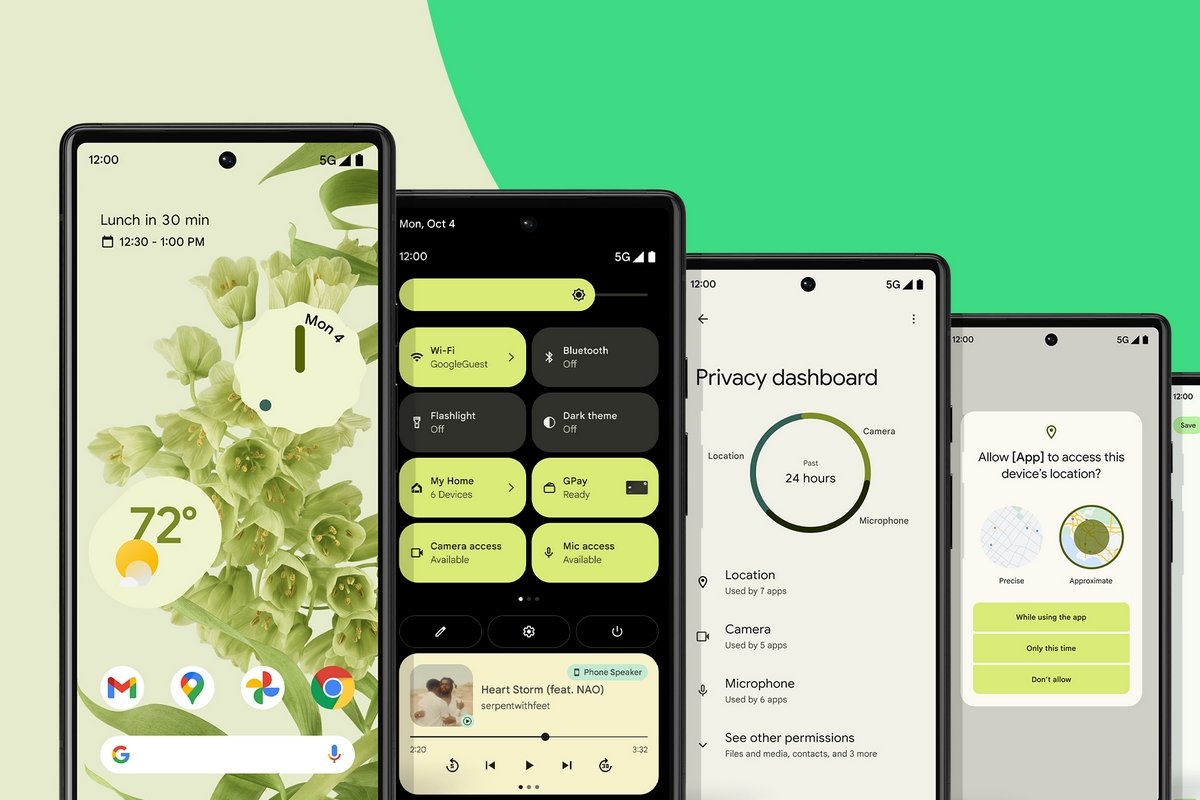 Состоялся релиз обновления Android 12 для смартфонов Pixel