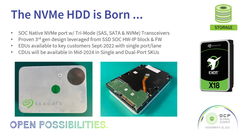 Seagate представила первый в мире жесткий диск с интерфейсом PCIe NVMe