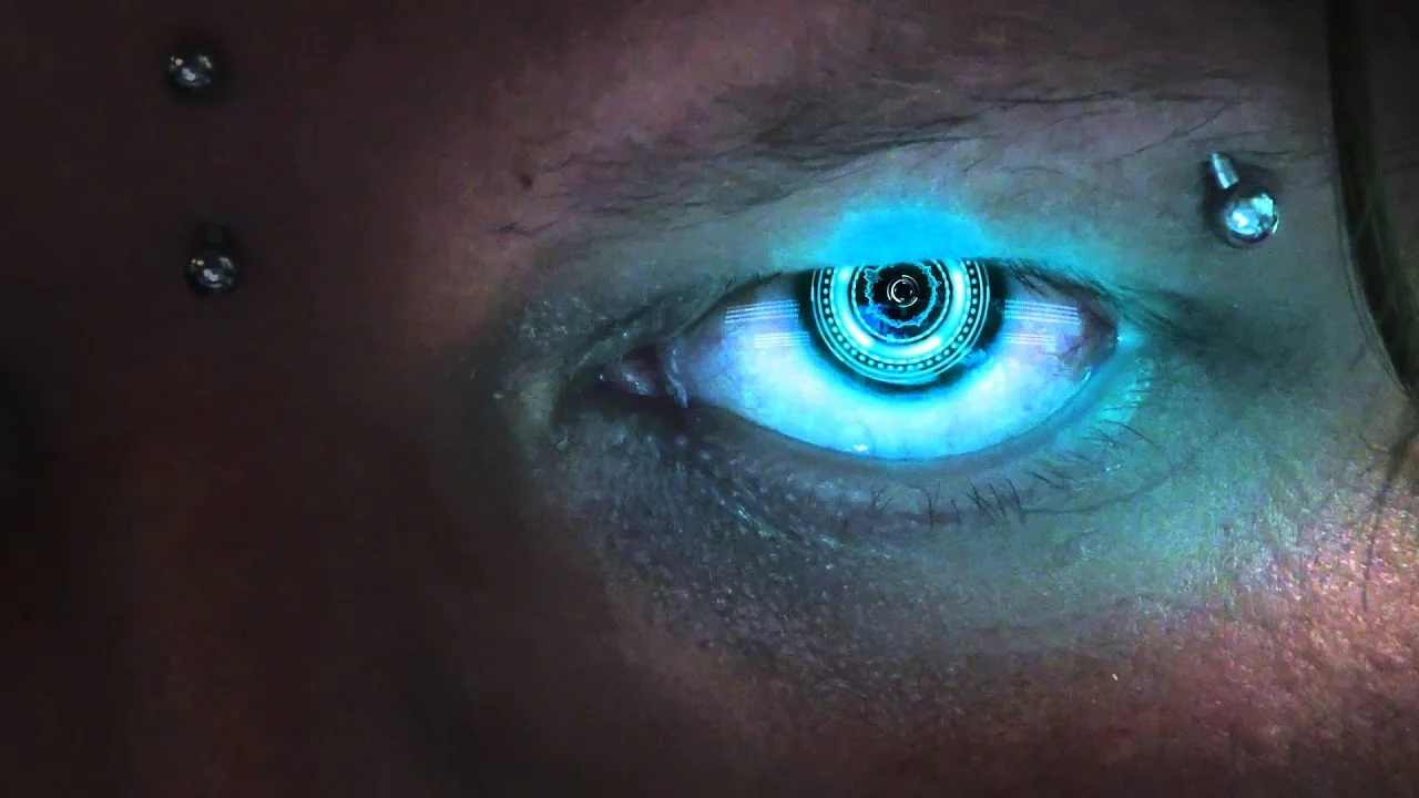 An American has created a technological glowing eye with NFC