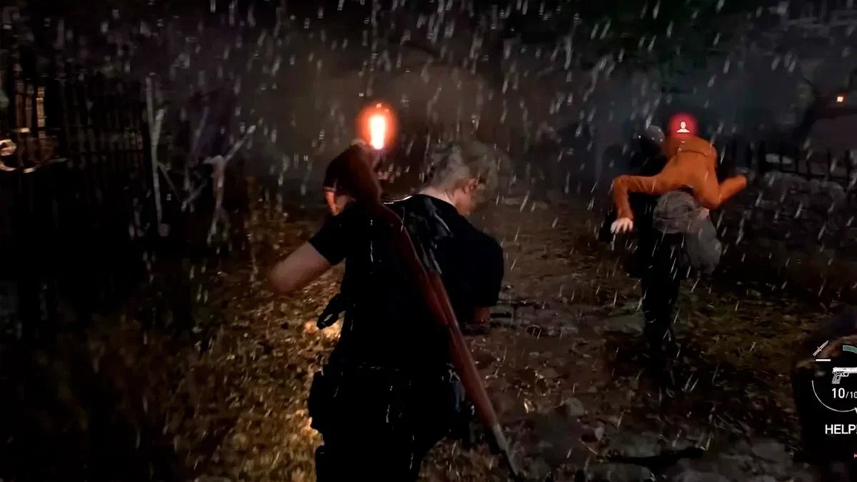 Weird rain effect fixed in Resident Evil 4 remake