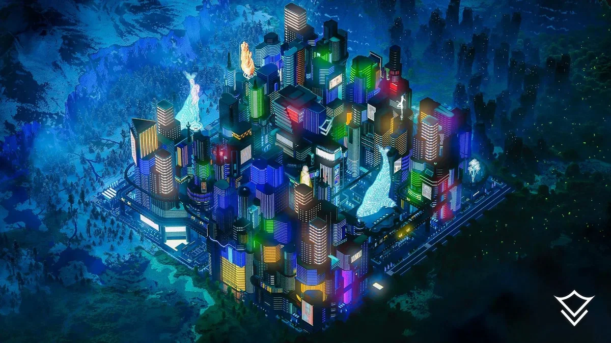 The player created the city of Night City from Cyberpunk 2077 in Minecraft