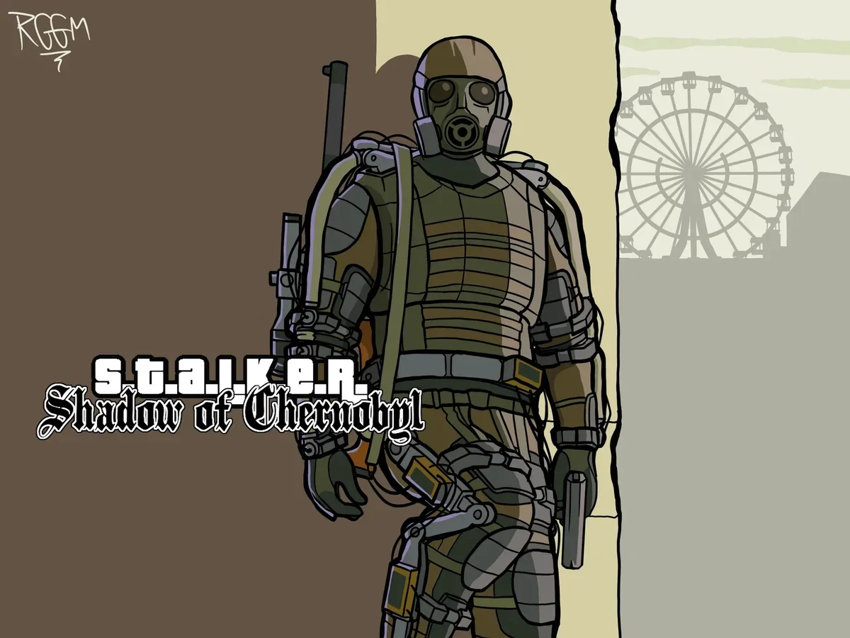The artist showed the loading screens of S.T.A.L.K.E.R. in the style of GTA: San Andreas