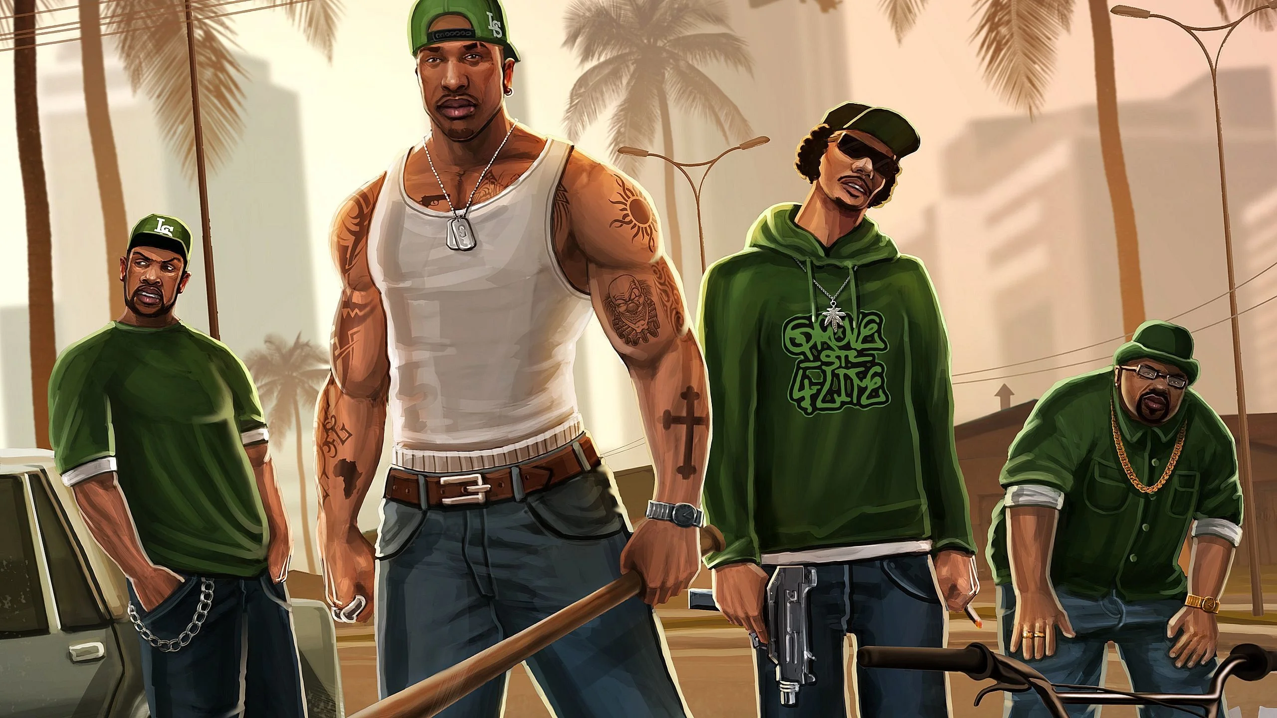 The neural network made real people out of GTA: San Andreas characters