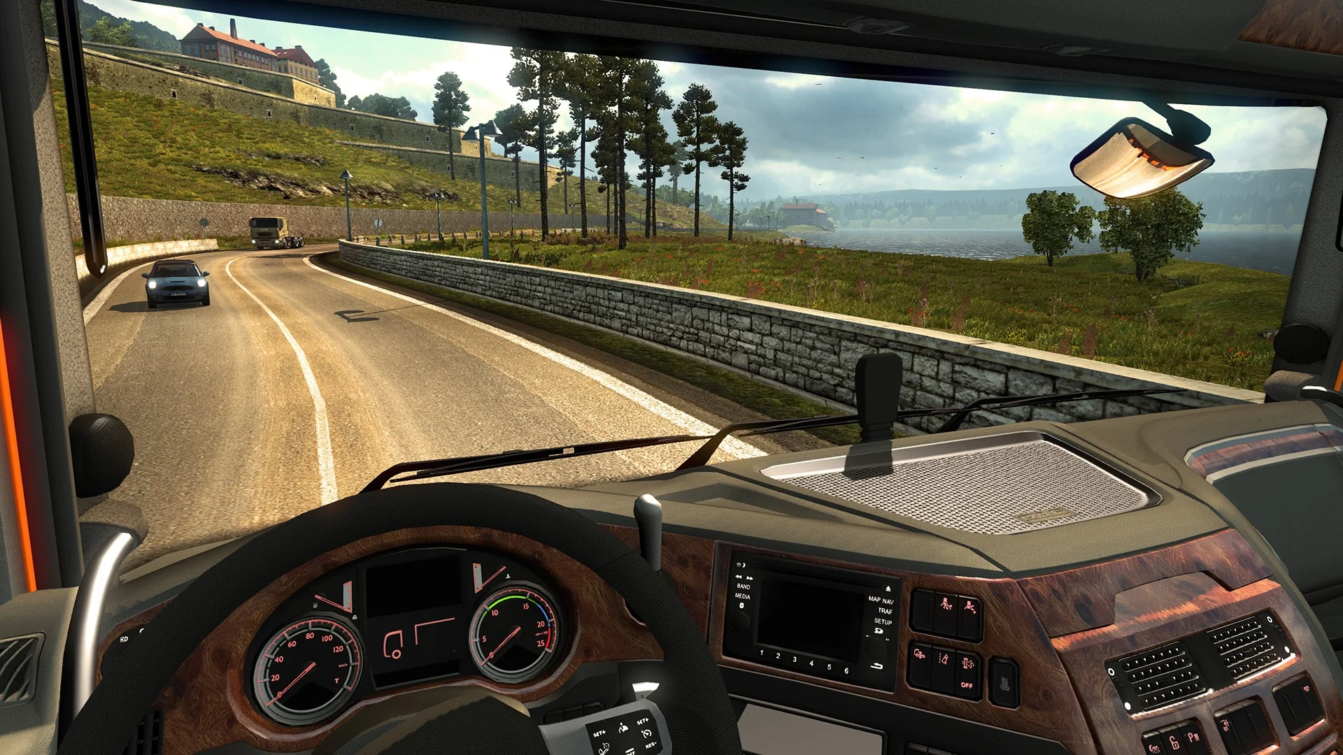 A set of screenshots from the West Balkans DLC for Euro Truck Simulator 2 demonstrates the new cargo available for transportation