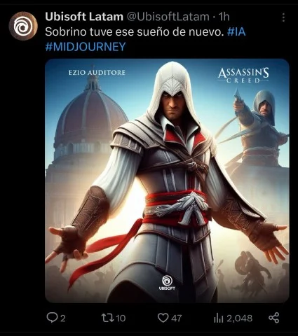 Ubisoft подловили на использовании нейросетей для создания рекламных артов для Assassin's Creed