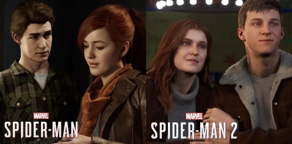 Users have chosen the best character designs for Peter Parker and Mary Jane Watson from Marvel's Spider-Man games