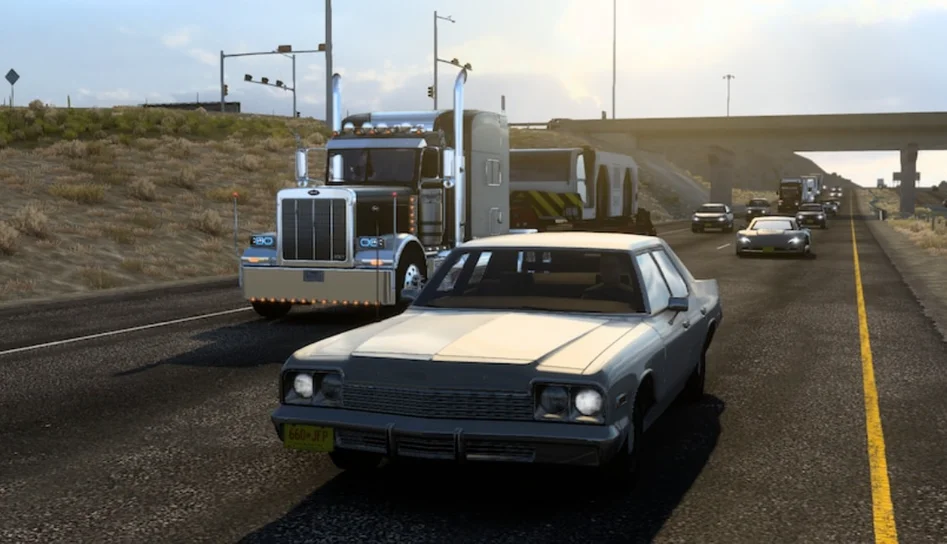 В American Truck Simulator есть настоящая реклама, и она работает