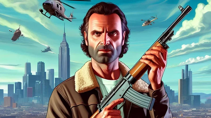 ИИ сделал персонажа сериала «Ходячие мертвецы» героем Grand Theft Auto 5