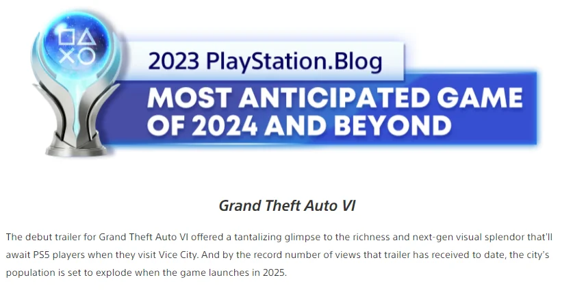 GTA 6 уже получила первую награду, хотя еще не вышла