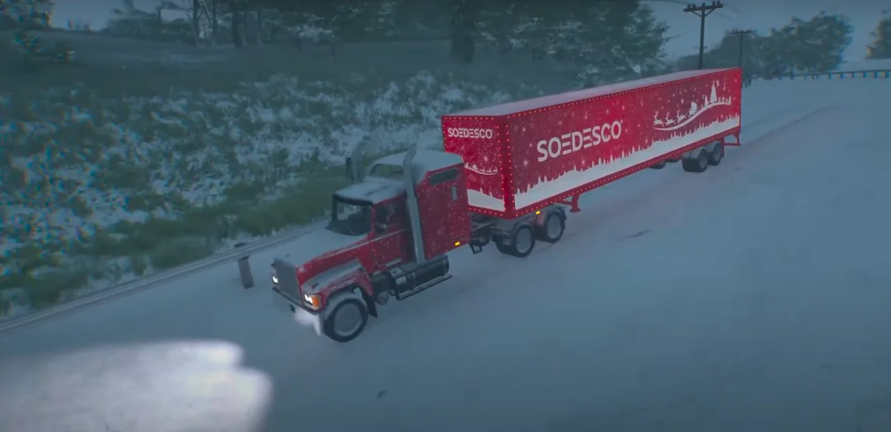 Консольный конкурент Euro Truck Simulator 2 и American Truck Simulator получил рождественское обновление