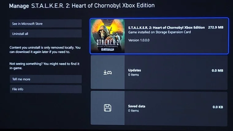 Xbox has added the ability to preload S.T.A.L.K.E.R. 2