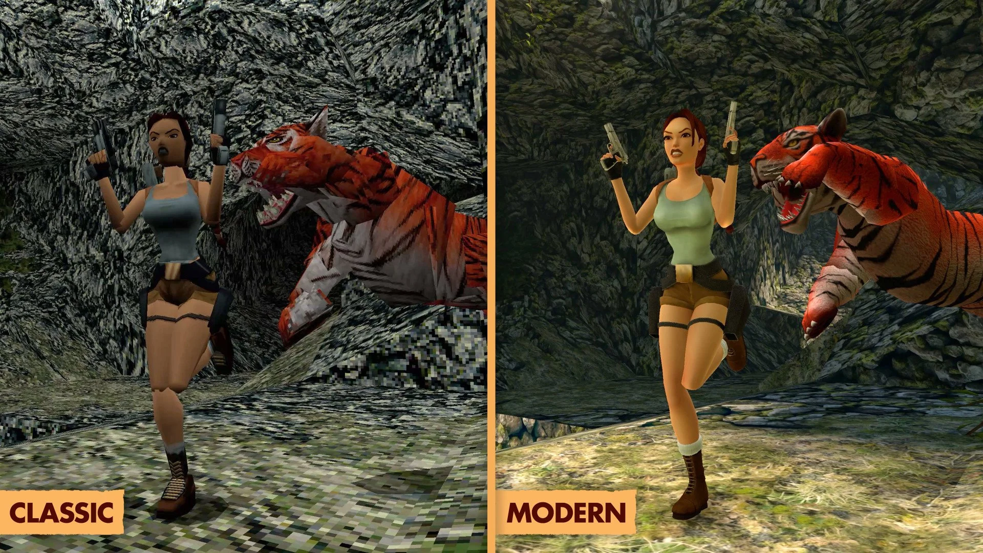 Fresh screenshots of remasters of three classic Tomb Raider games have been released