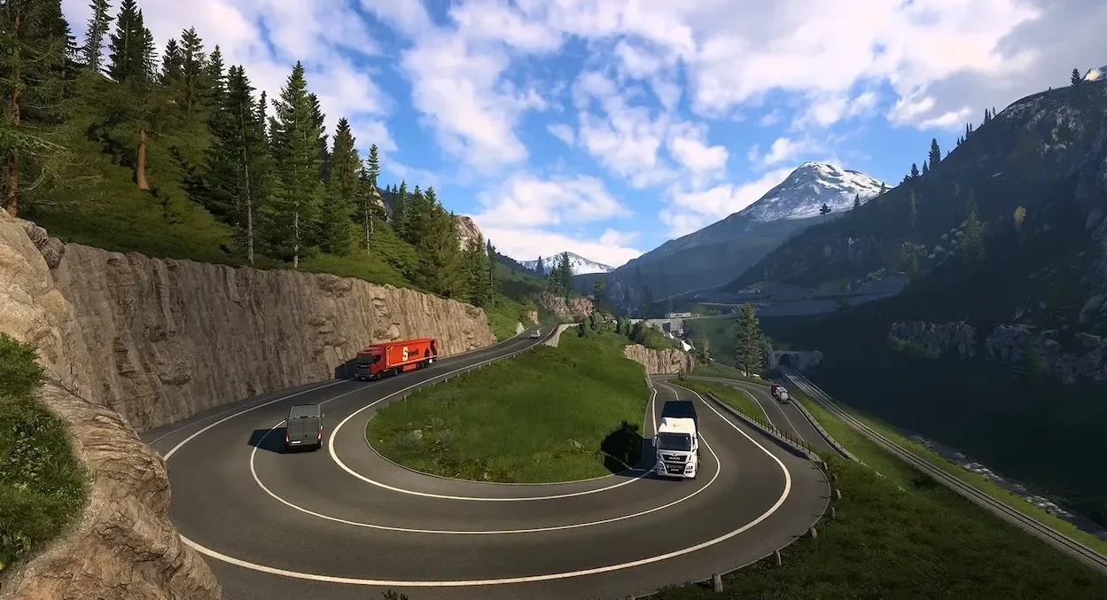 The A9 motorway in Switzerland will be added to Euro Truck Simulator 2