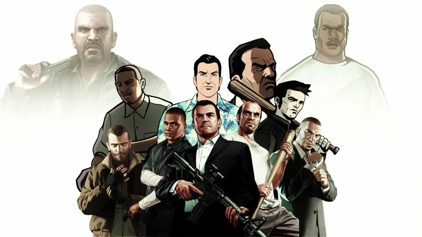 A Marvel artist created an art in which the main characters of GTA 4, GTA 5 and GTA 6 were in one place