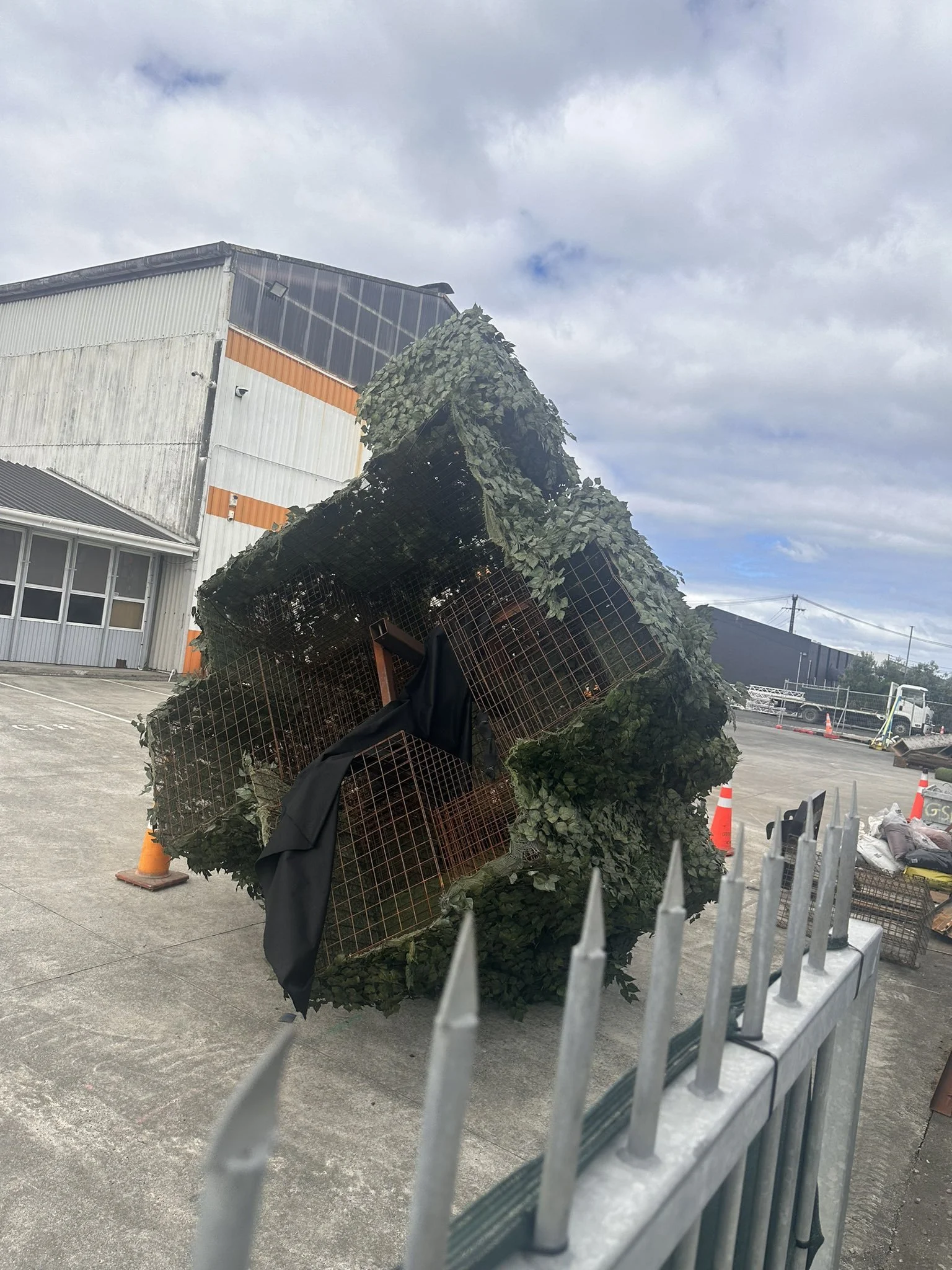 Cubic trees began to be brought to the set of the Minecraft film adaptation