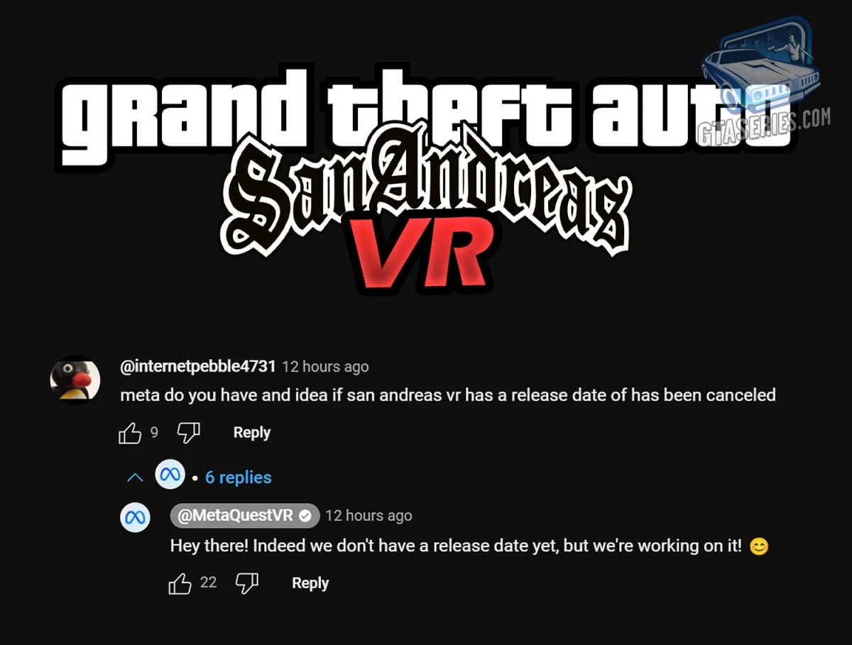 GTA: San Andreas for VR headsets is still in development