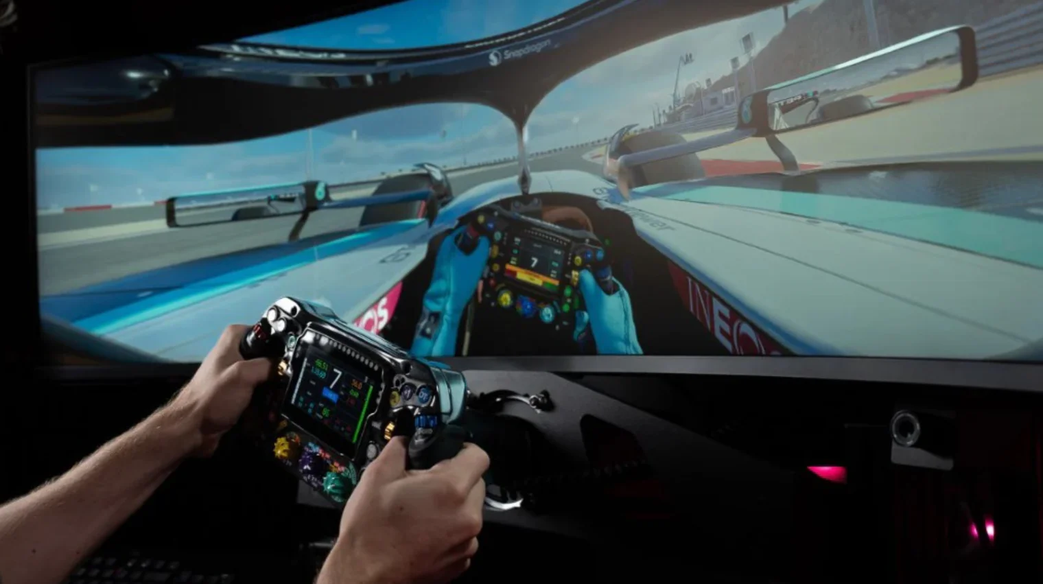 The game steering wheel came out like in Formula 1. It costs fabulous money