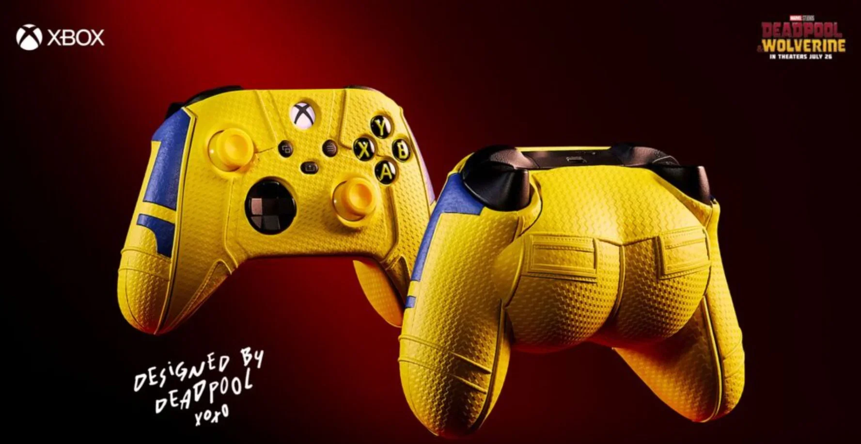 A second gamepad based on the upcoming comic book Deadpool and Wolverine has been presented for Xbox.