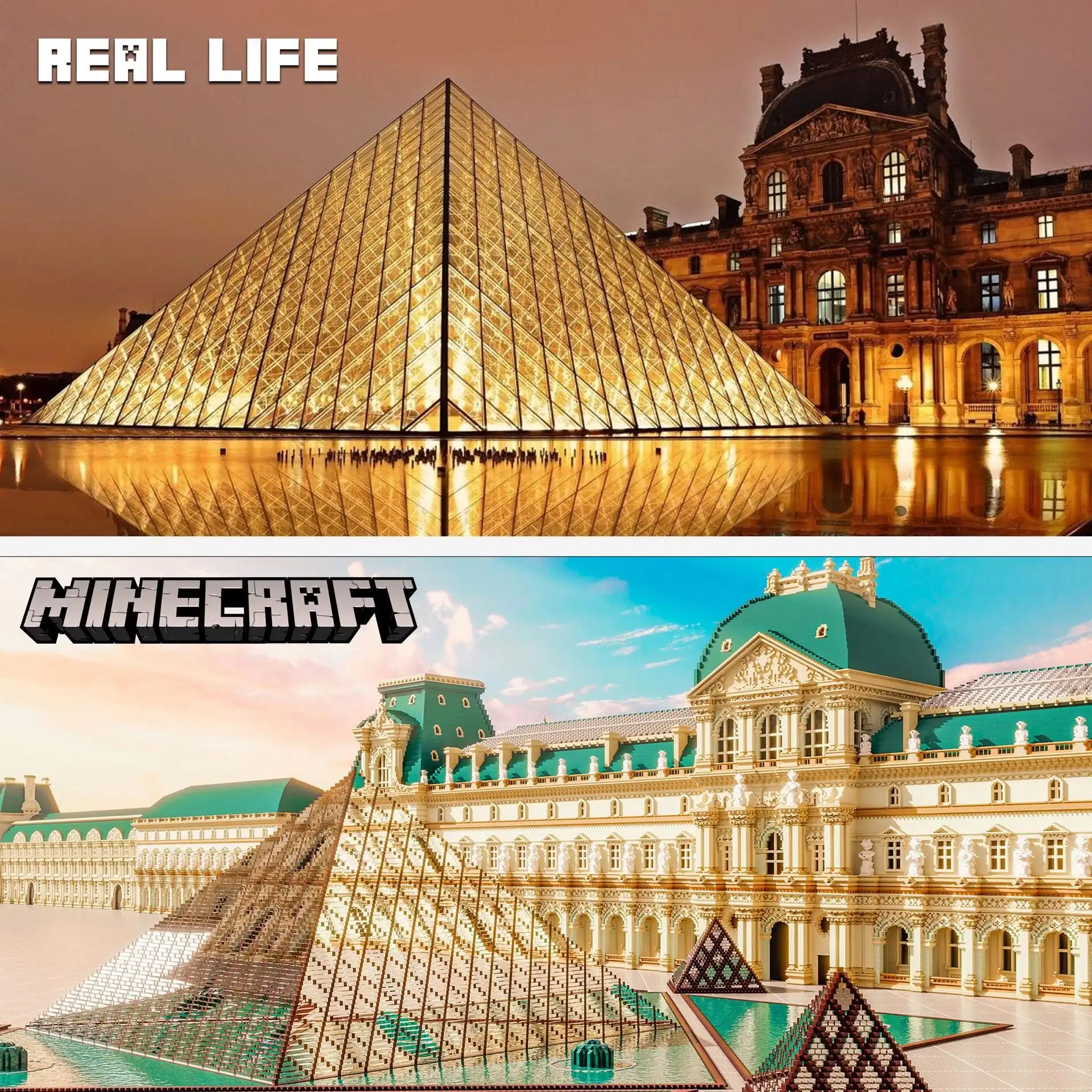 Enthusiast recreates Louvre museum in Minecraft