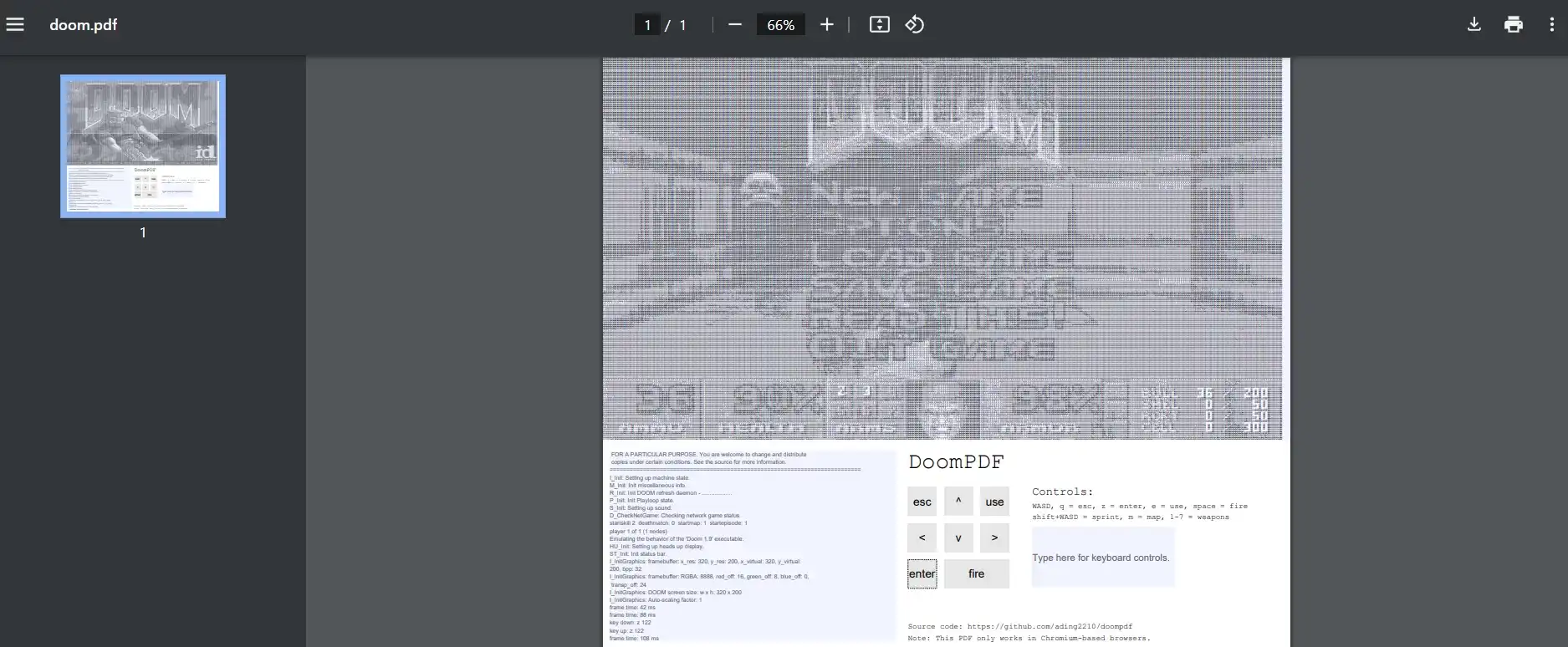 DOOM запустили в файле формата PDF