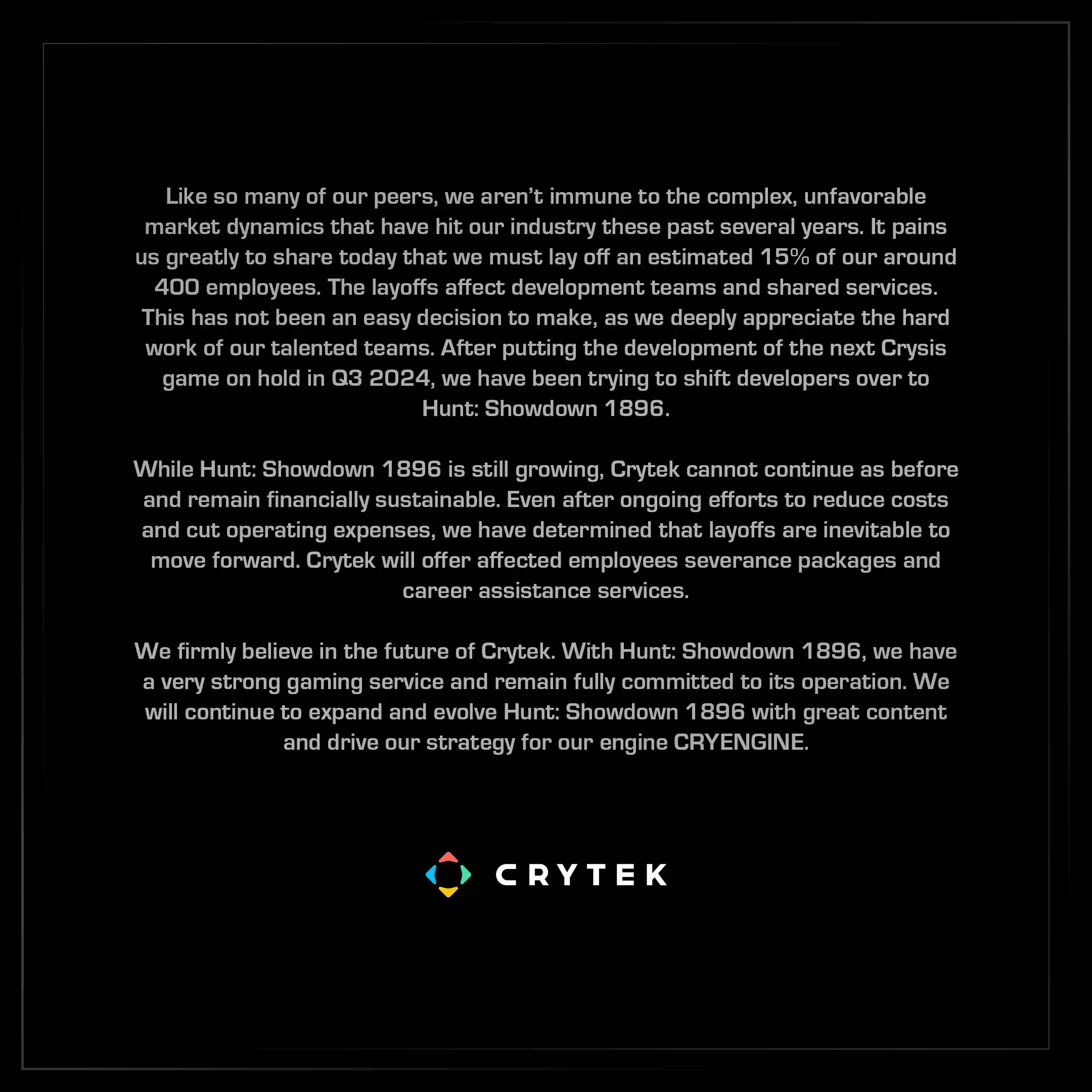 Crysis 4 Development Halted as Crytek Cuts Staff