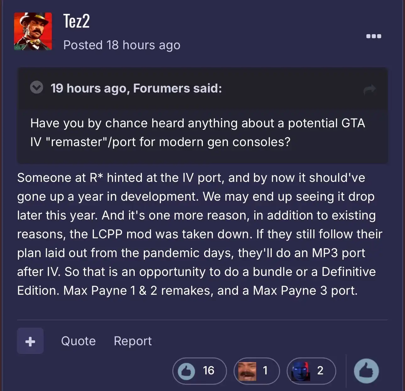 Rockstar may bring back GTA 4 and Max Payne 3 in an updated form - an insider told about the studio's plans