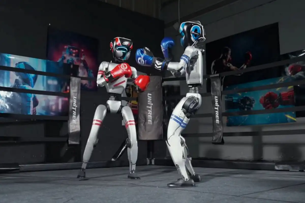 The world's first professional roboboxing tournament took place in China