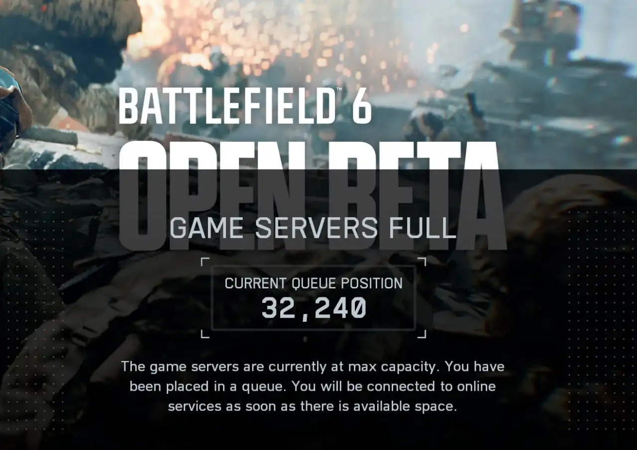 Battlefield 6 Server Queue Exceeds 32,000 Players Before Beta Test Launches